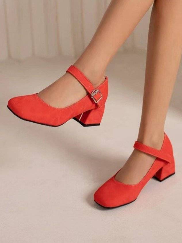 Women's Simple Style Chunky Heel Mary Jane