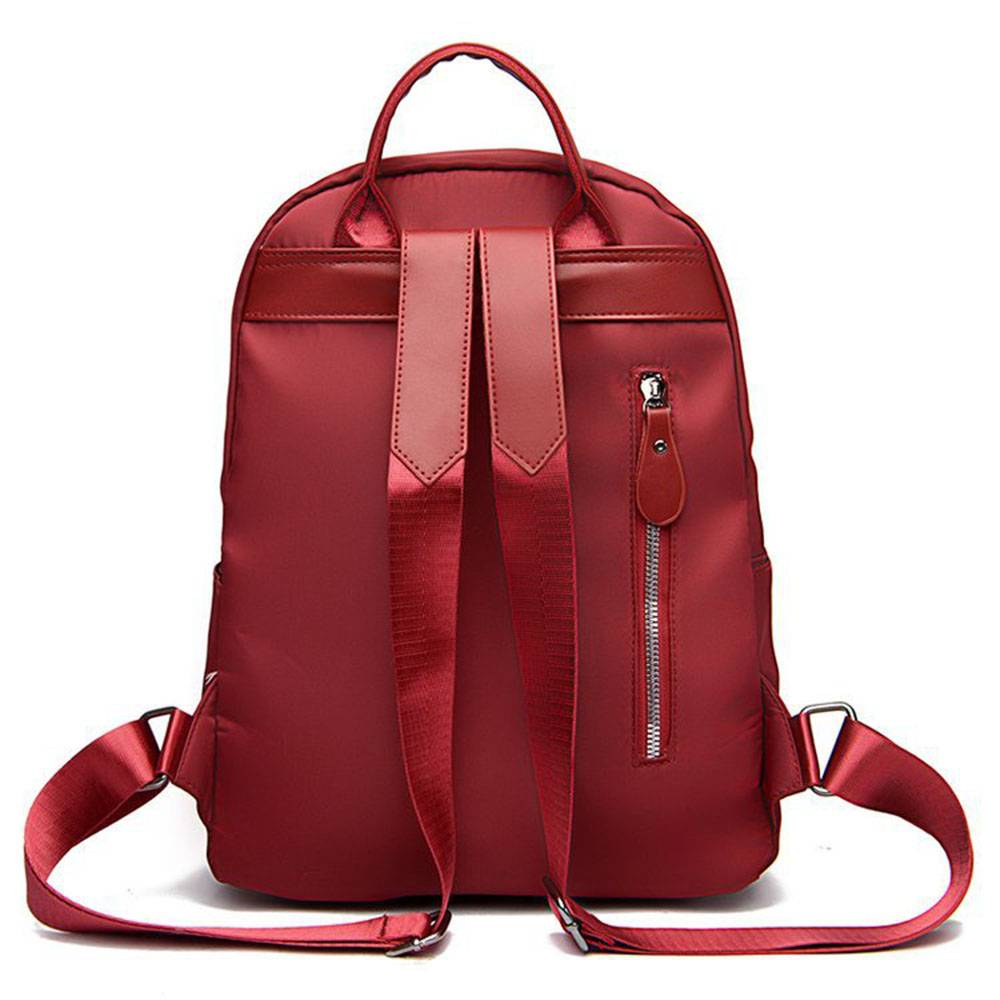 Plain Oxford Belt-Decorated Backpacks