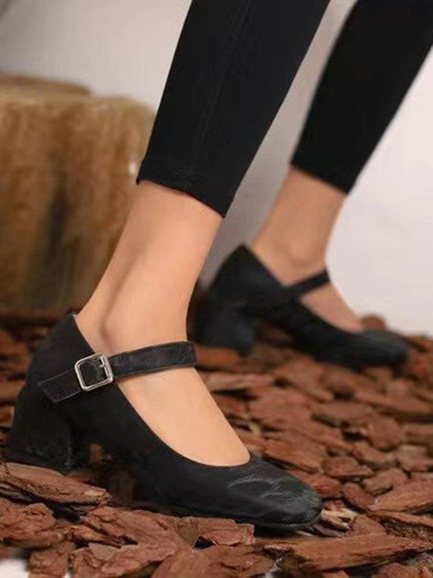 Women's Simple Style Chunky Heel Mary Jane