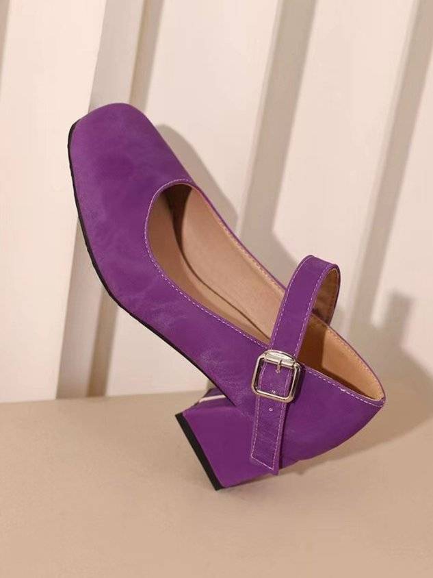 Women's Simple Style Chunky Heel Mary Jane