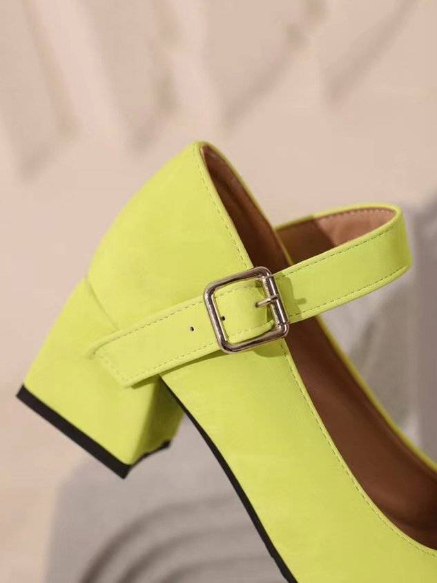 Women's Simple Style Chunky Heel Mary Jane